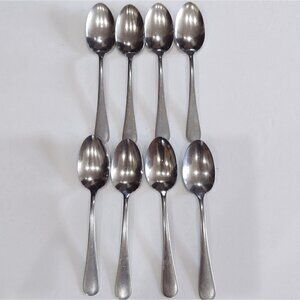 Set Of 8 Insico USA Stainless Steel Serving Spoons Flatware Oval Handle Unknown